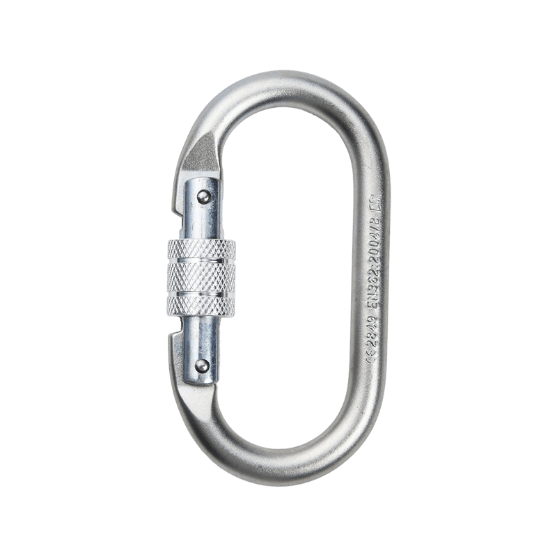 Verzinkter 25KN-Schraubkarabiner aus Stahl