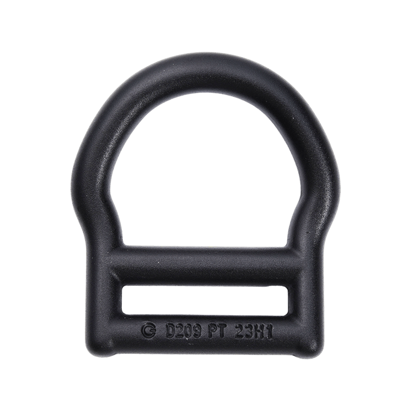 HLD1807 46 mm Innengröße, schwarzer Aluminium-D-Ring