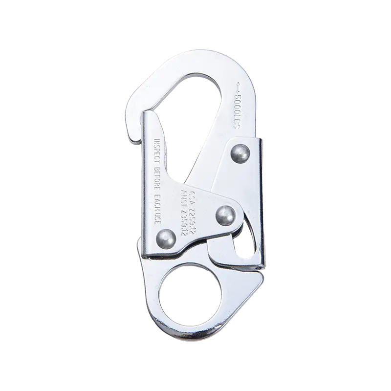 Wie erhöht der Doppelverriegelungsmechanismus die Sicherheit eines verzinkten Karabinerhakens?