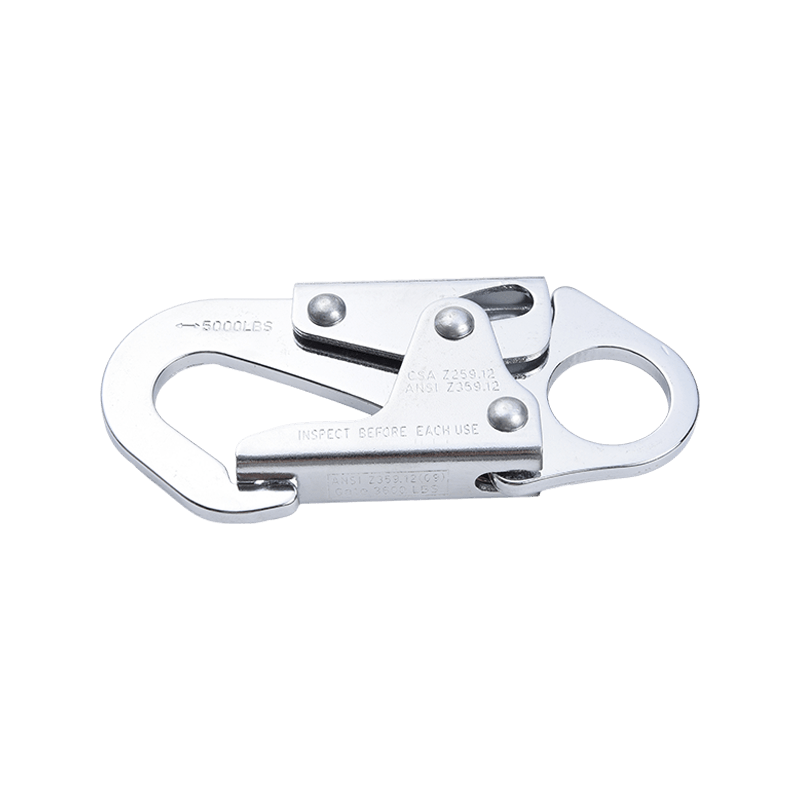 Wie sorgt das Design des verzinkten Snap -Hooks mit doppeltem Lock, während ein sicheres Schloss beibehält?
